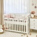Set lenjerie patut bebe 7 piese Bambi roz (1)